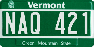 VT license plate NAQ421