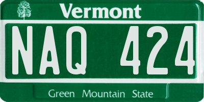 VT license plate NAQ424