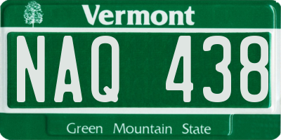 VT license plate NAQ438