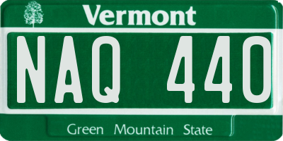 VT license plate NAQ440