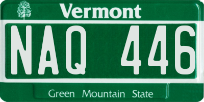 VT license plate NAQ446