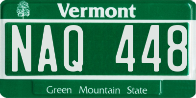 VT license plate NAQ448