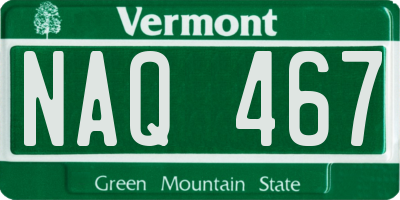 VT license plate NAQ467