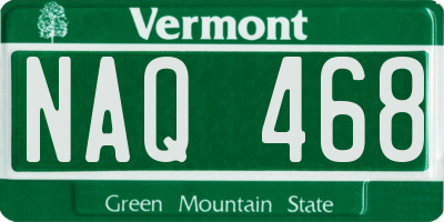 VT license plate NAQ468