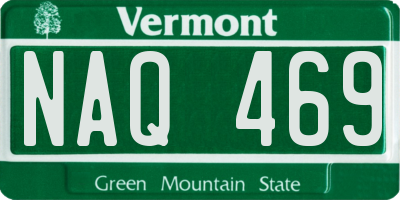VT license plate NAQ469