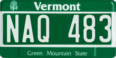 VT license plate NAQ483
