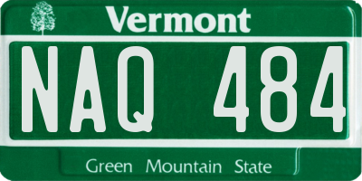 VT license plate NAQ484