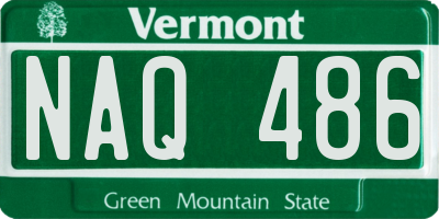 VT license plate NAQ486