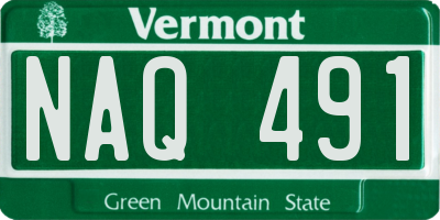 VT license plate NAQ491