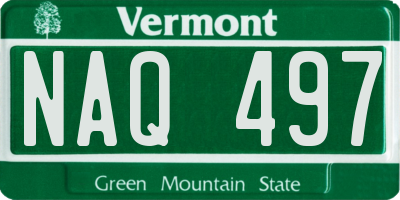 VT license plate NAQ497