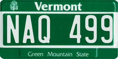 VT license plate NAQ499