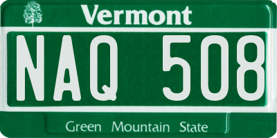 VT license plate NAQ508
