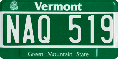 VT license plate NAQ519