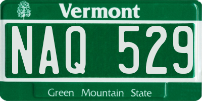 VT license plate NAQ529