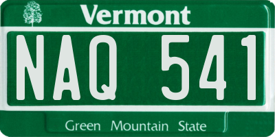VT license plate NAQ541