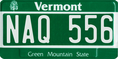 VT license plate NAQ556