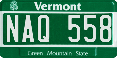 VT license plate NAQ558