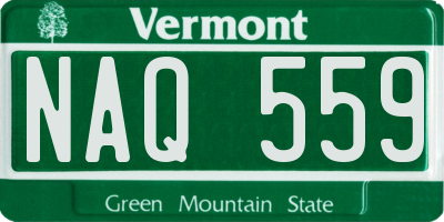 VT license plate NAQ559