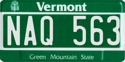 VT license plate NAQ563