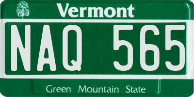 VT license plate NAQ565