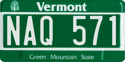 VT license plate NAQ571