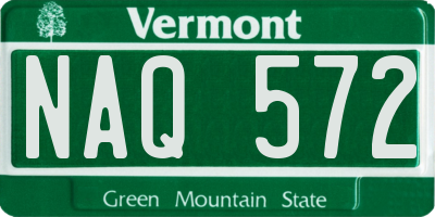 VT license plate NAQ572