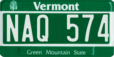 VT license plate NAQ574