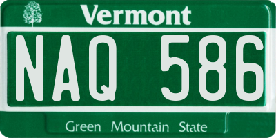 VT license plate NAQ586
