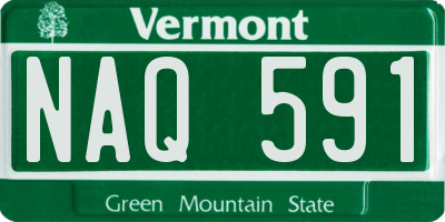 VT license plate NAQ591
