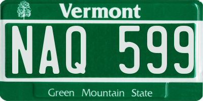 VT license plate NAQ599