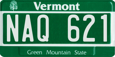 VT license plate NAQ621