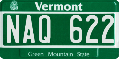 VT license plate NAQ622