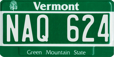 VT license plate NAQ624