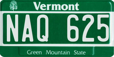 VT license plate NAQ625