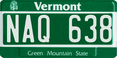 VT license plate NAQ638