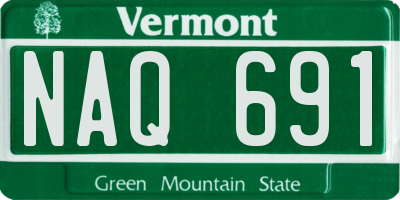 VT license plate NAQ691