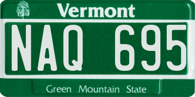 VT license plate NAQ695