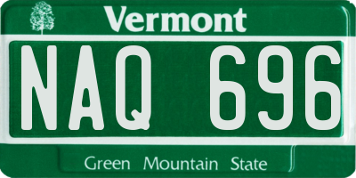 VT license plate NAQ696