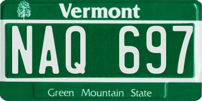 VT license plate NAQ697