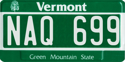 VT license plate NAQ699