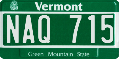 VT license plate NAQ715