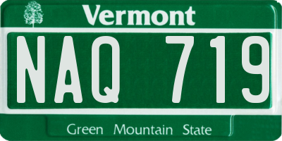 VT license plate NAQ719
