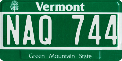 VT license plate NAQ744