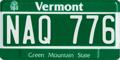 VT license plate NAQ776