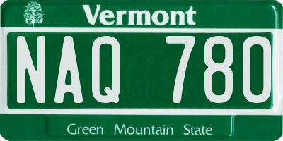 VT license plate NAQ780
