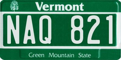VT license plate NAQ821