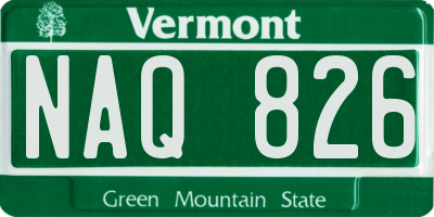VT license plate NAQ826