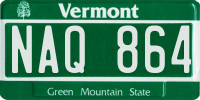 VT license plate NAQ864