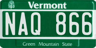 VT license plate NAQ866
