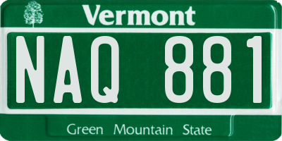VT license plate NAQ881